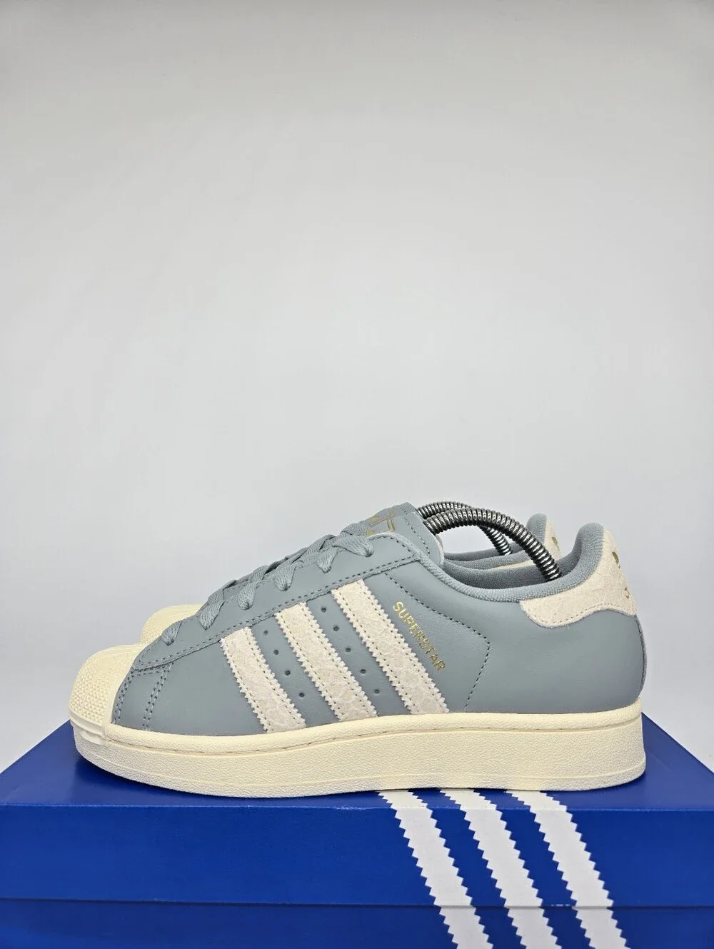 adidas Women's Superstar II KH8874 Cream White Snakeskin Sage Shoes Size 7